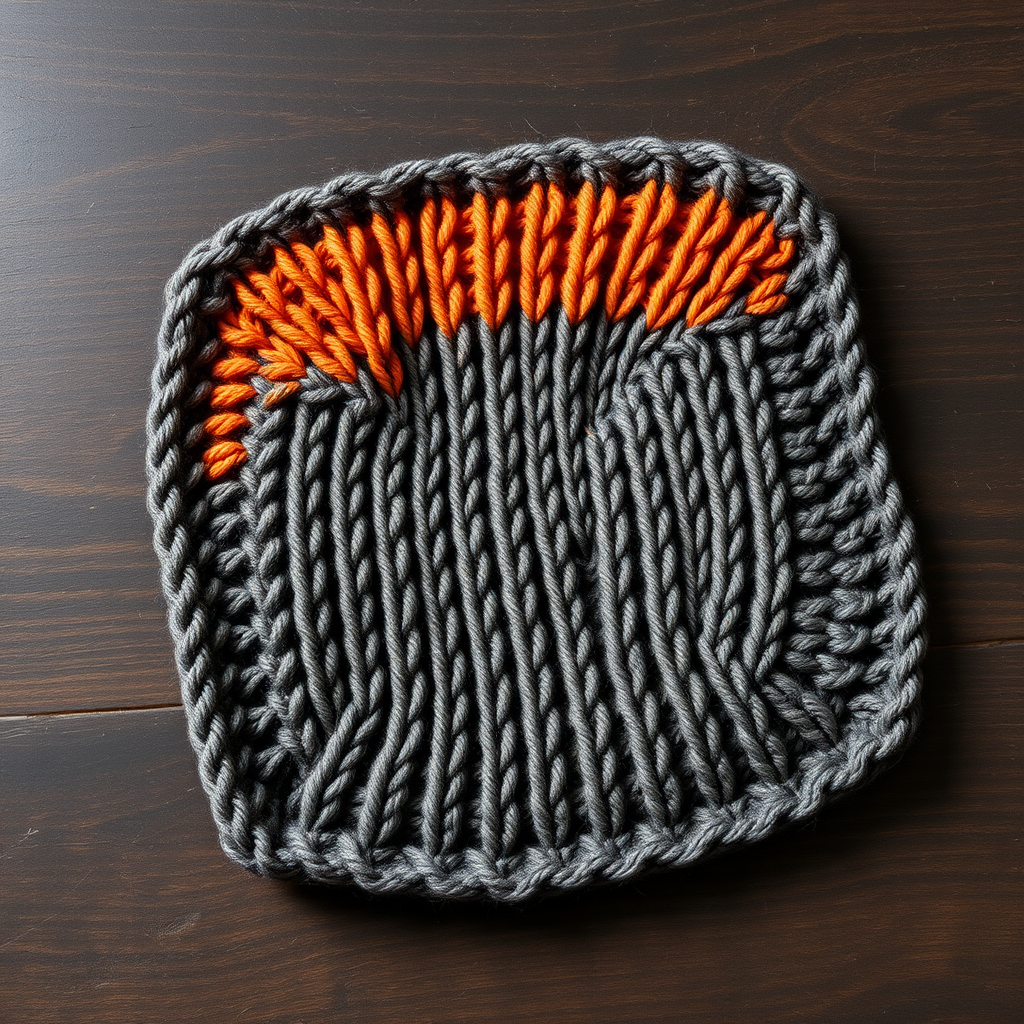 The Ember & Ash Ribbed Potholder Free Pattern – A Smoky Gradient Knit with Thermal Texture