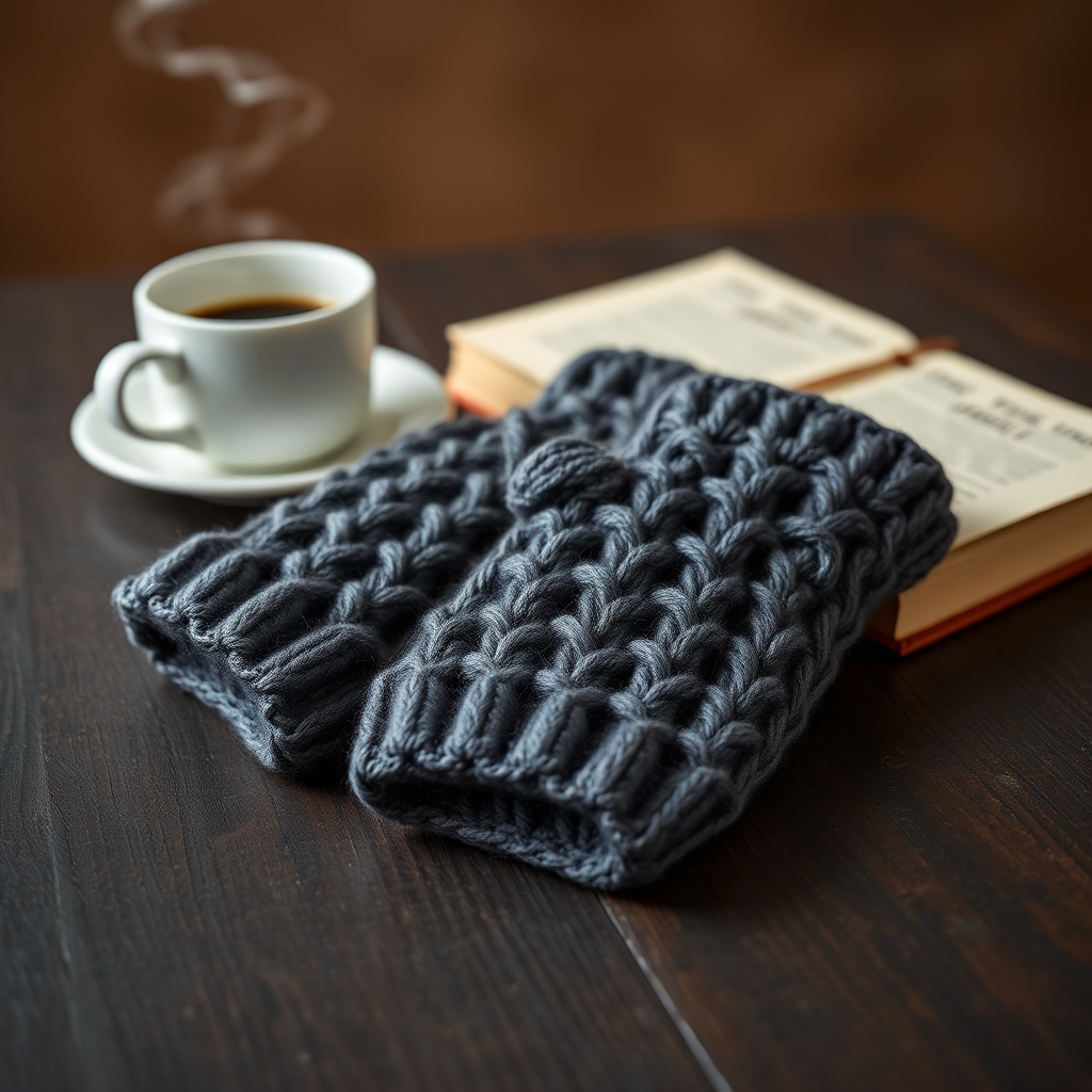 The Rive Gauche Ribbed Fingerless Gloves: A Free Knitting Pattern for Textured, Parisian-Inspired Hand Warmers