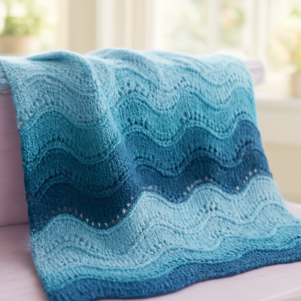 Vintage Ocean Waves Shawl Free Pattern