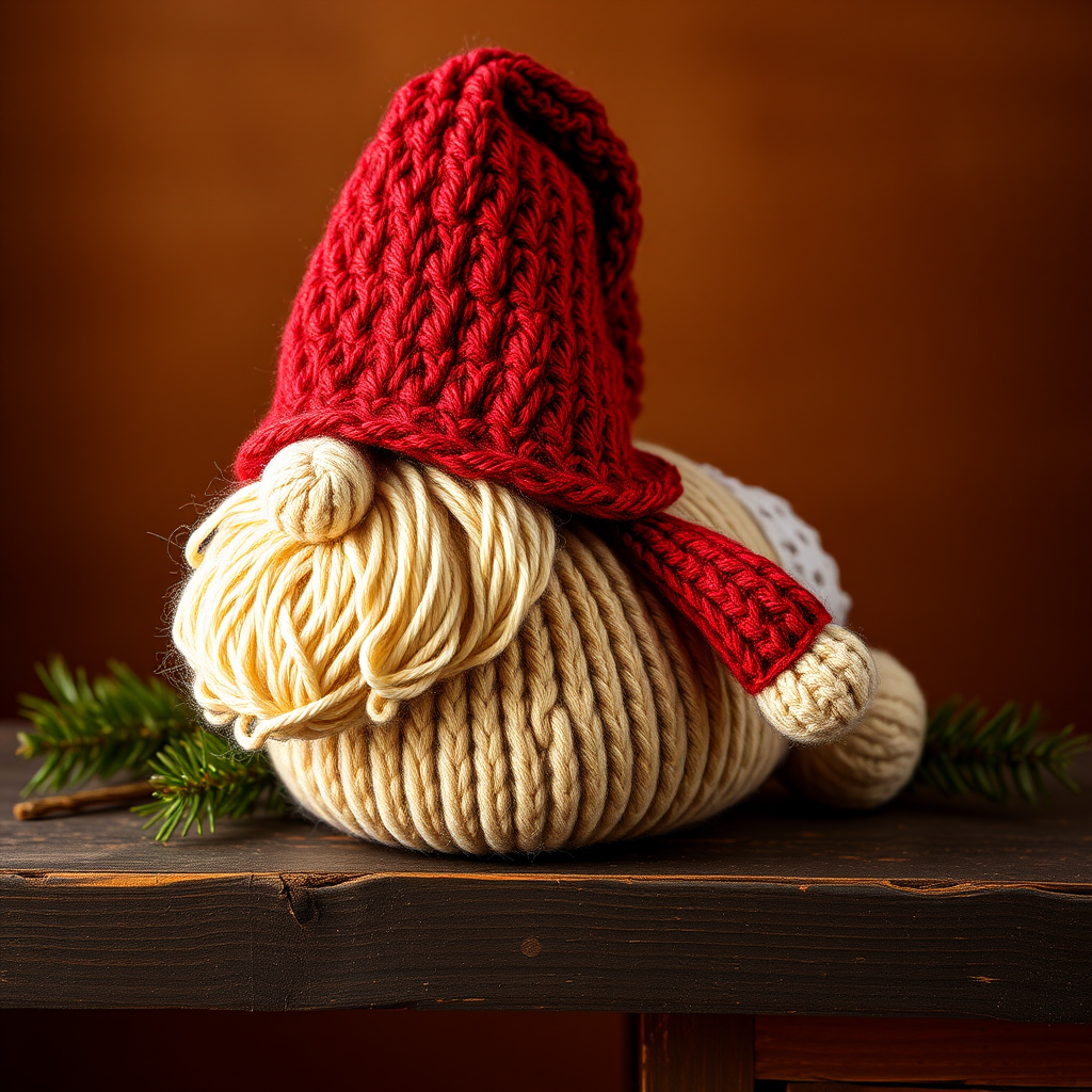 The Cozy Gnome Santa: A Free Knitting Pattern for a Whimsical, Textured Holiday Decoration