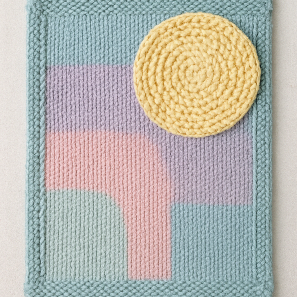 Avant-Garde Chunky Asymmetrical Pastel Afghan - Free Pattern