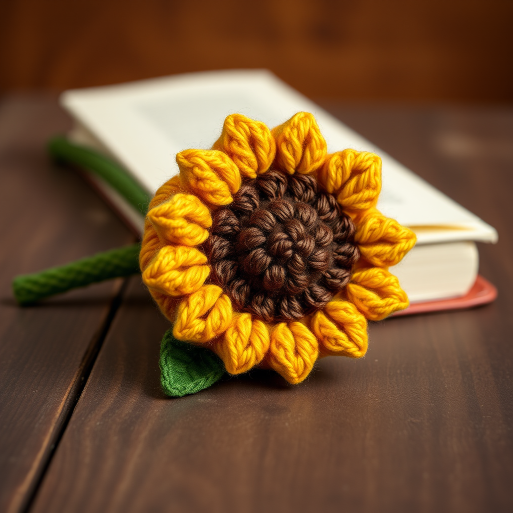 The Gilded Sunburst Bookmark: A Free Crochet Pattern for a Textured, Botanical Bookmark