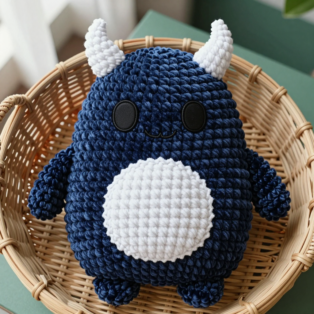 Little Horned Monster Plush Crochet Free Pattern