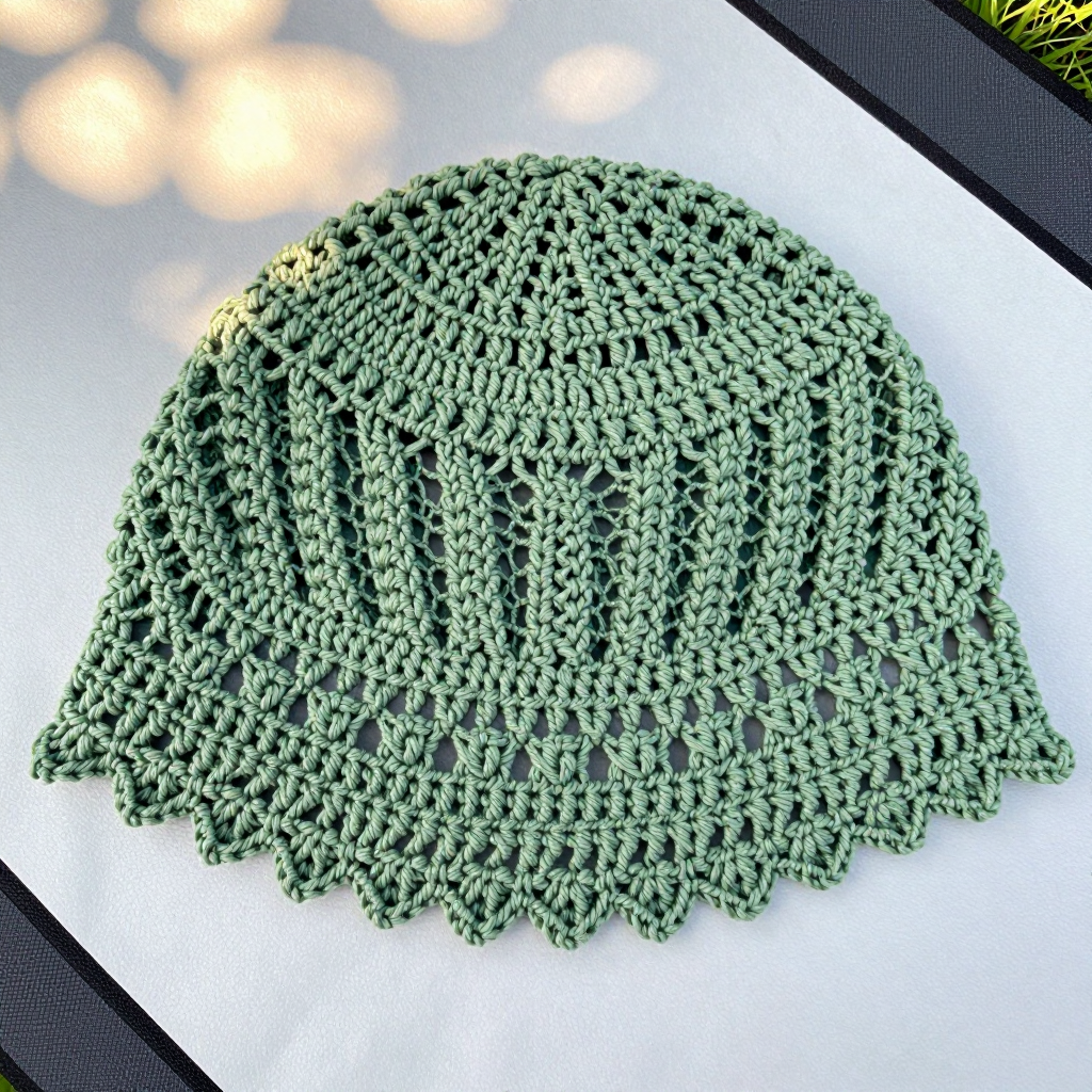 Agave Point Lace Cap Free Crochet Pattern