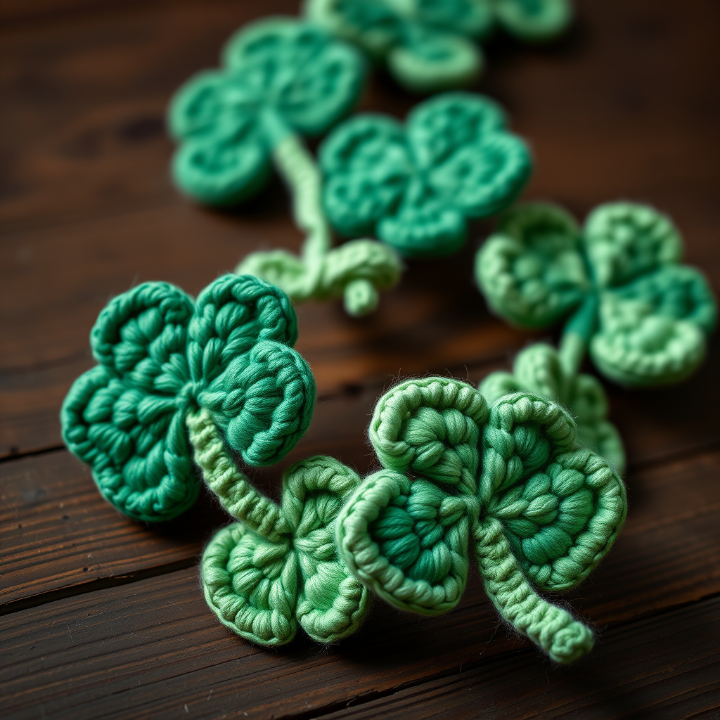Emerald Isle Shamrock Garland Free Pattern