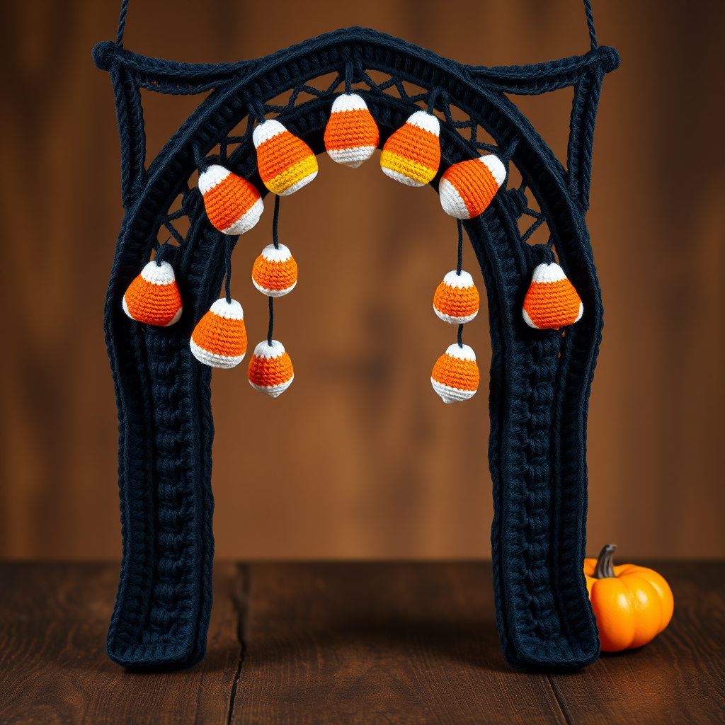 Free Pattern: The Candy Corn Gothic Archway Banner
