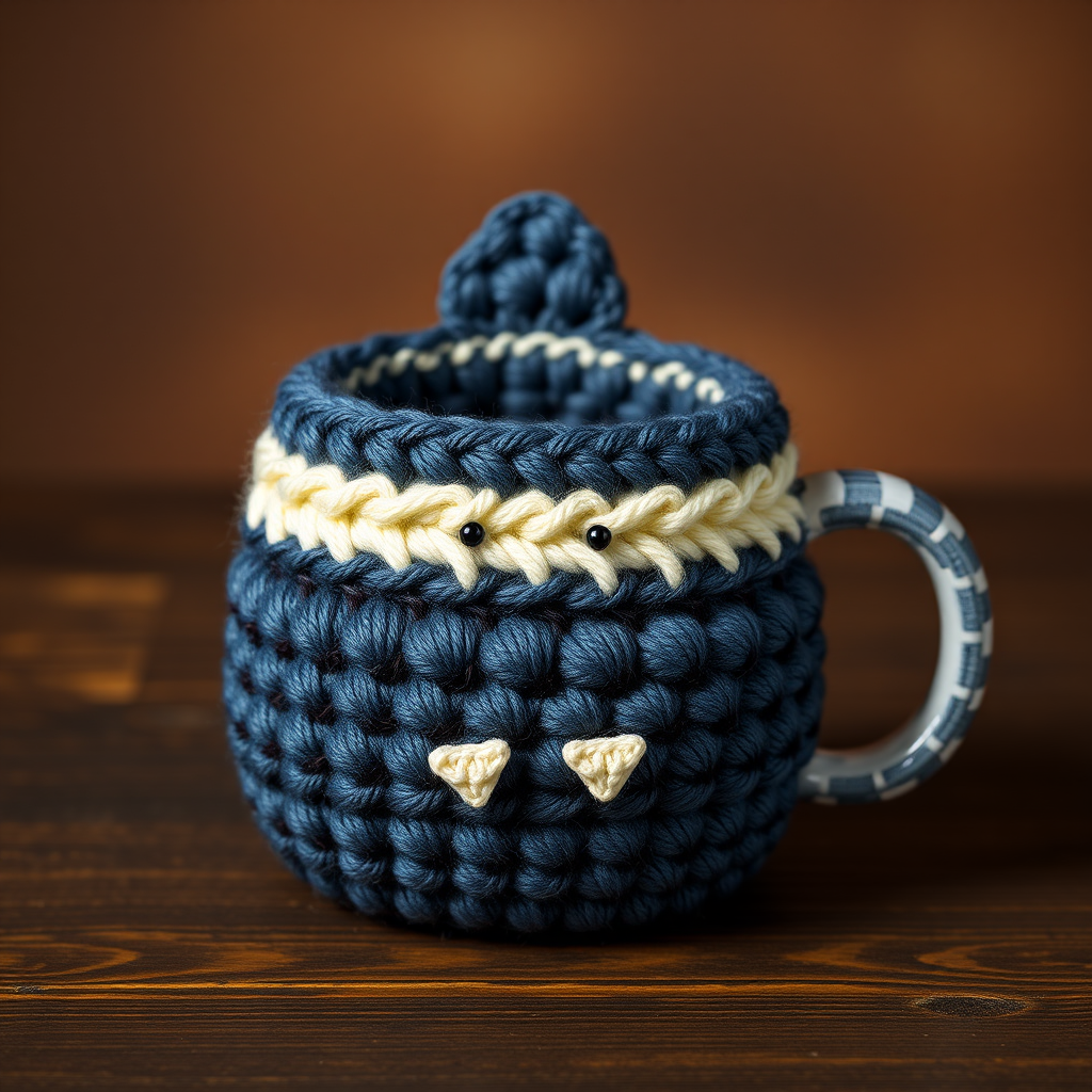 Coral Cove Shark Cozy Free Pattern – Textured Crochet Beverage Sleeve