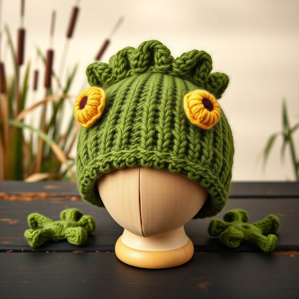 The Lilypad Crown Frog Hat Free Pattern – A Knitted Pondside Adventure