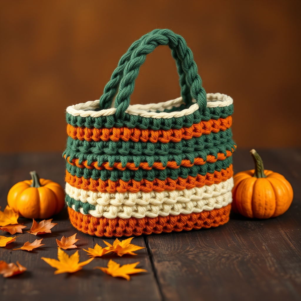 The Whispering Woods Trick-or-Treat Bag: A Tunisian Crochet Free Pattern
