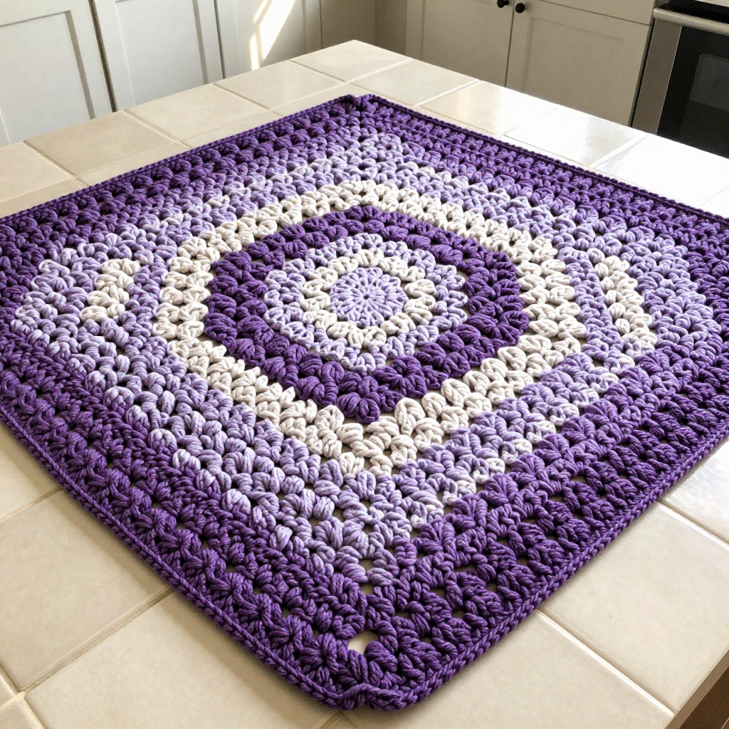 Lilac Granny Stitch Baby Blanket Free Crochet Pattern