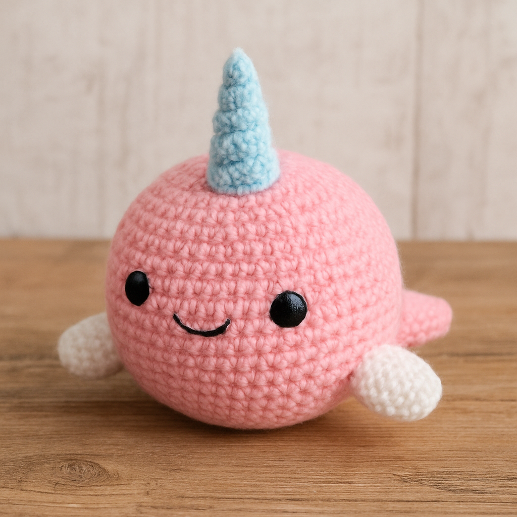 Whimsical Bubblegum Narwhal Plushie Free Pattern