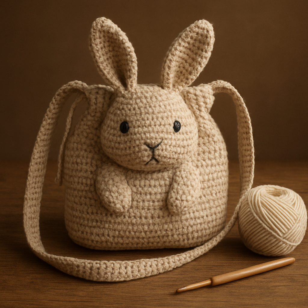 Crochet Vibrant Whimsical Bunny Tote Bag Free Pattern