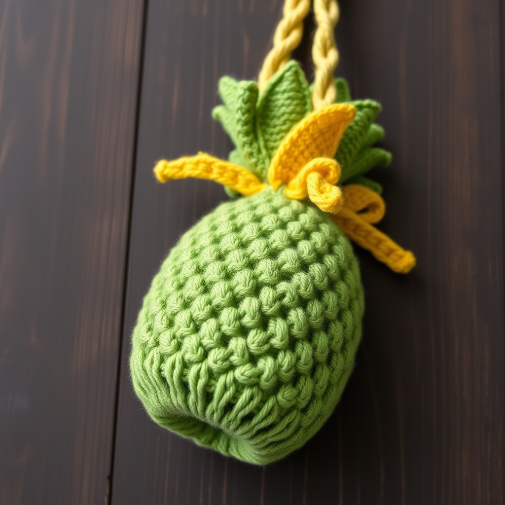 Lucky Pineapple Plant Hangers Free Pattern – A Knitted Tropical Charm