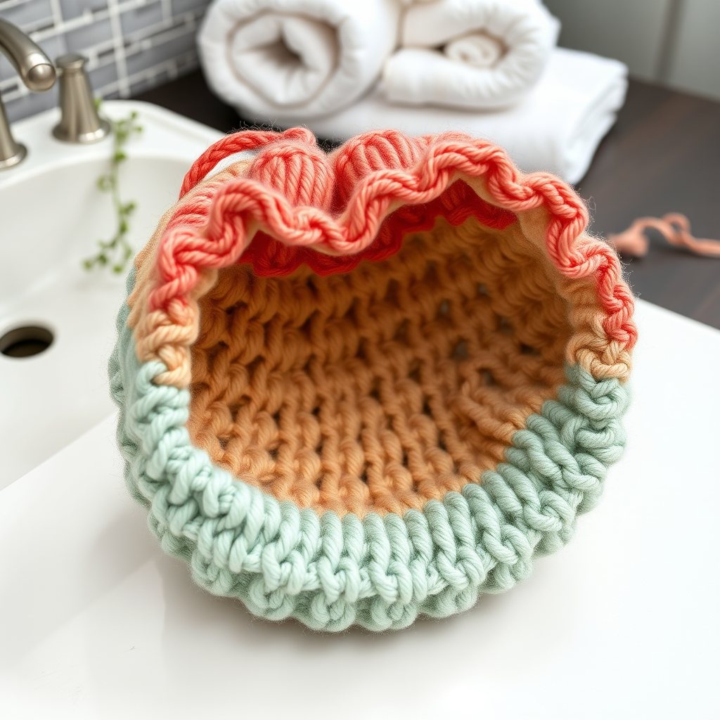 Ocean Stone Spa Loofah Free Pattern – Knit a Textured Bath Scrubber