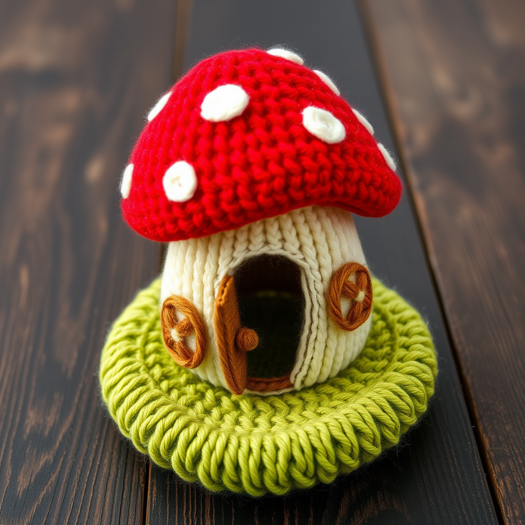 Whimsical Woodland Gnome Home Free Pattern – Knit a Cozy Mushroom Cottage