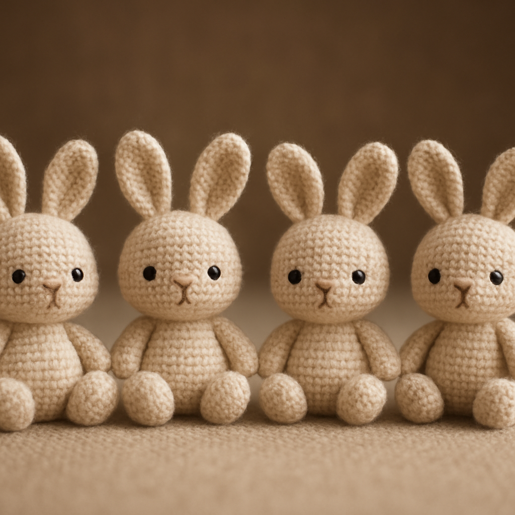 Crochet Adorable Multicolor Tummy Bunny Amigurumi Free Pattern