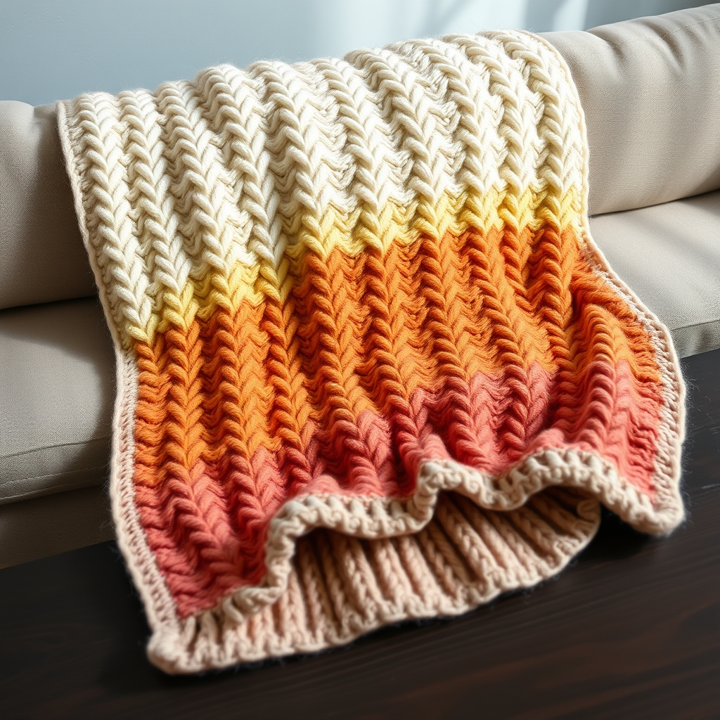Drifting Dune Cloud Blanket Free Pattern – Knit a Soft Desert Mirage Throw