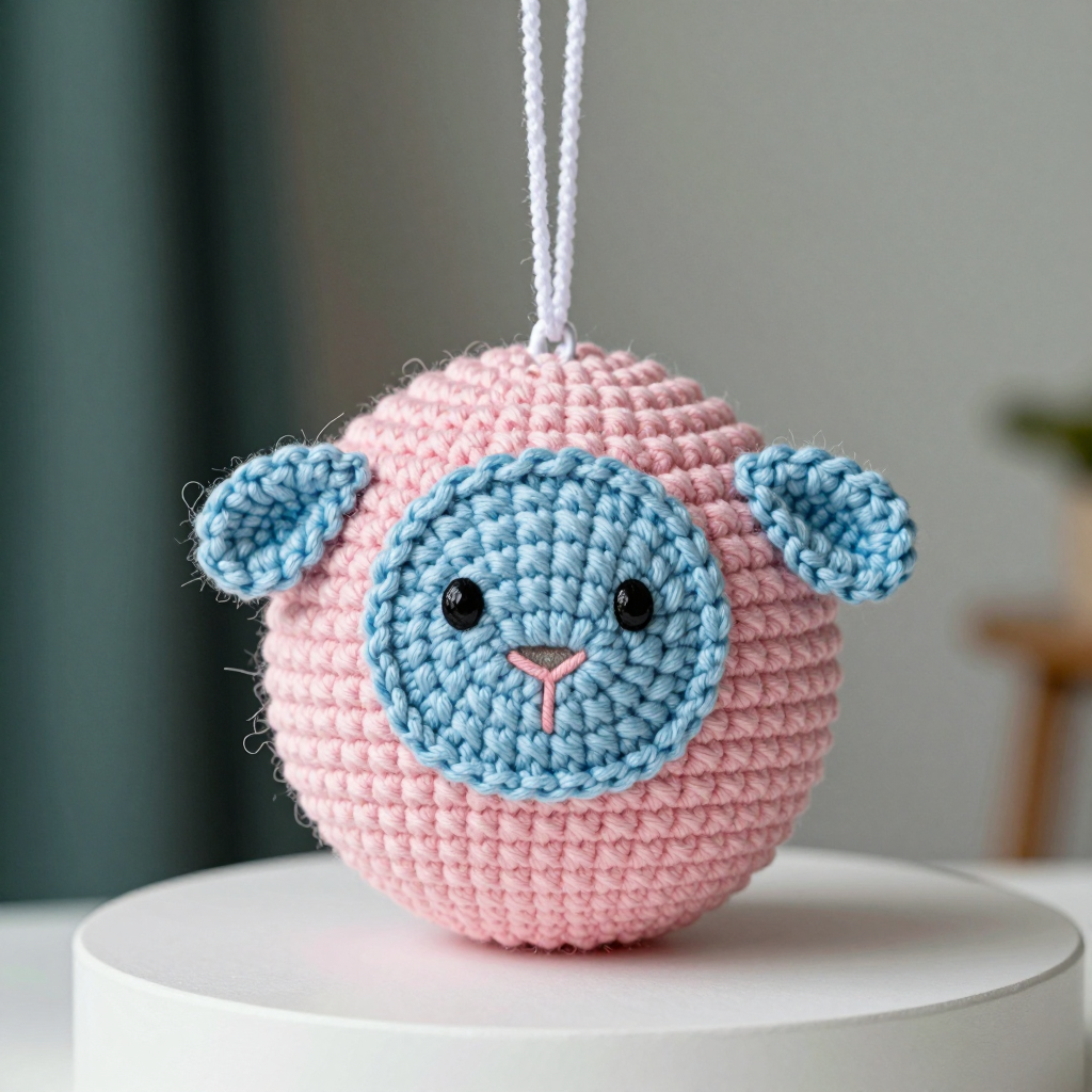 Cotton Candy Lamb Bauble Free Crochet Pattern
