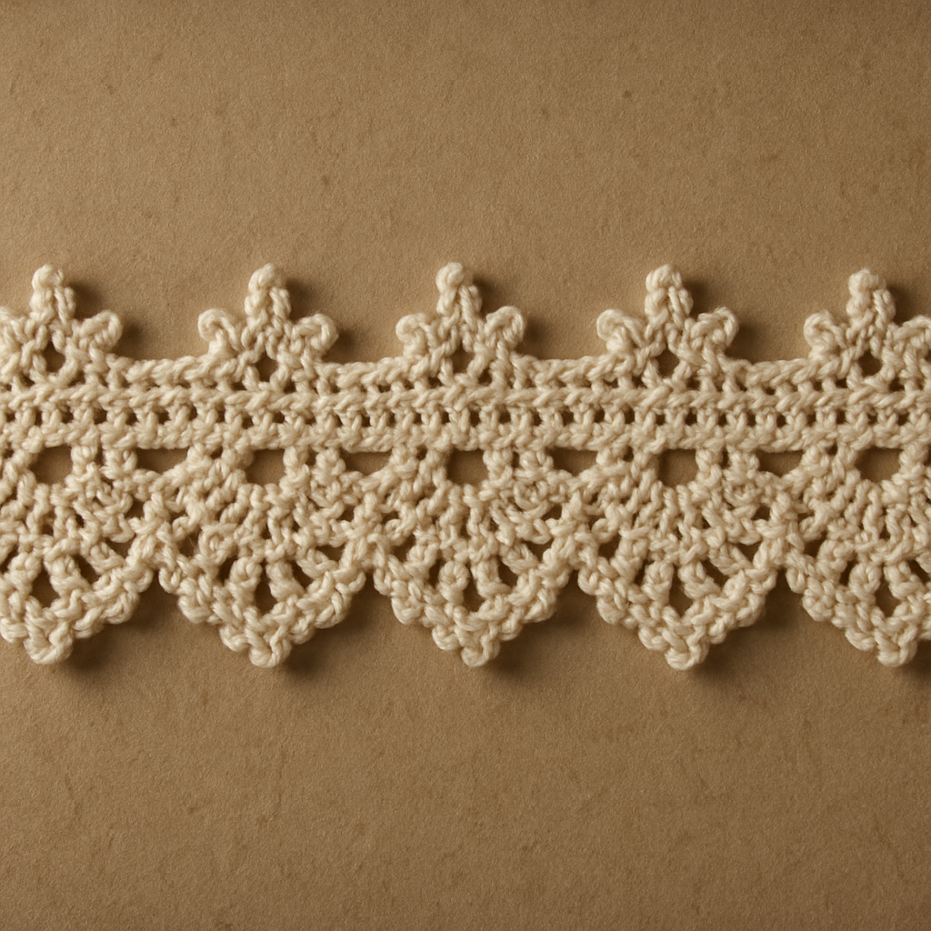 Crochet Delicate Floral Trim with Elegant Picots Free Pattern