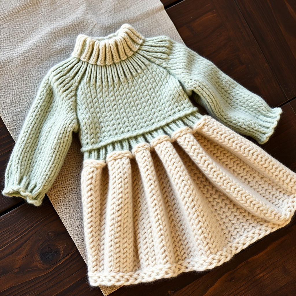 Willowmere High Neck Baby Sweater & Speedy Dress Set Free Pattern