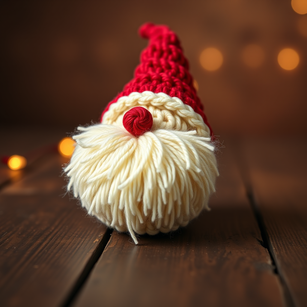 Whimsical Woodland Gnome Ornament Free Crochet Pattern