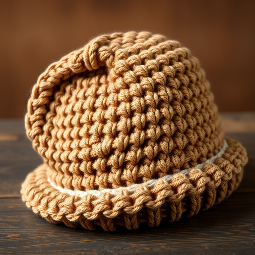The Alpine Summit Brimmed Hat: A Free Crochet Pattern for a Textured, Men's Beanie with a Deep Brim