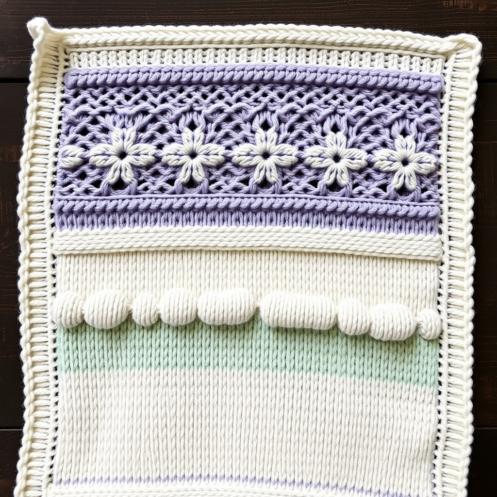 The Moonlit Meadow Baby Blanket Free Pattern – A Knitted Tapestry of Star Stitches and Cloud Rows