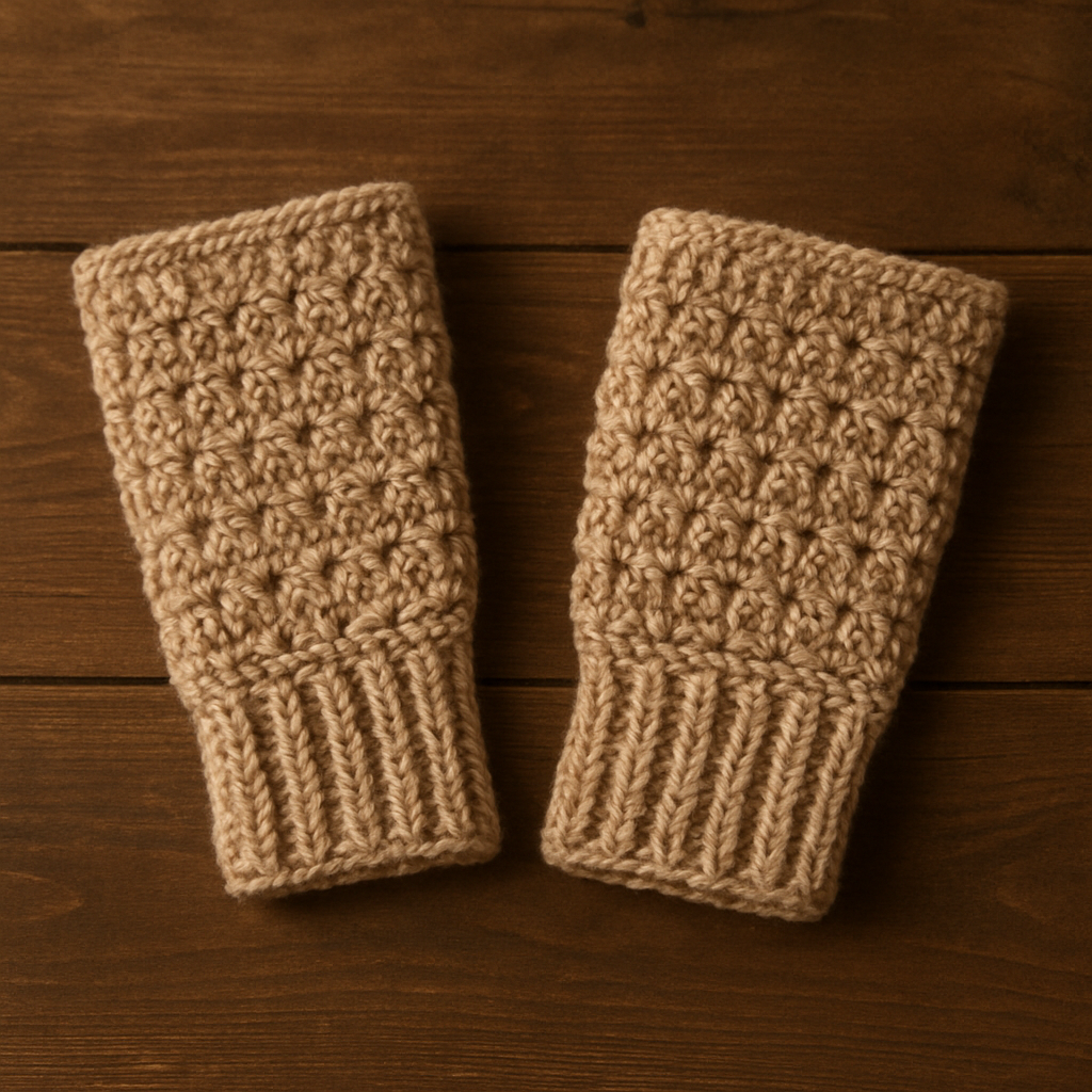 Crochet Textured Fingerless Gloves Free Pattern