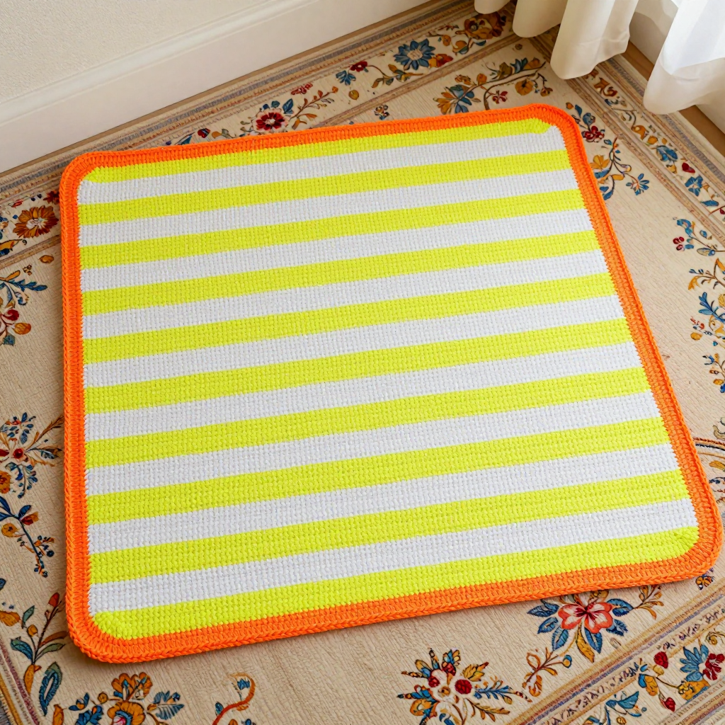 Neon Pop Linen Stitch Crochet Spa Cloth Free Pattern