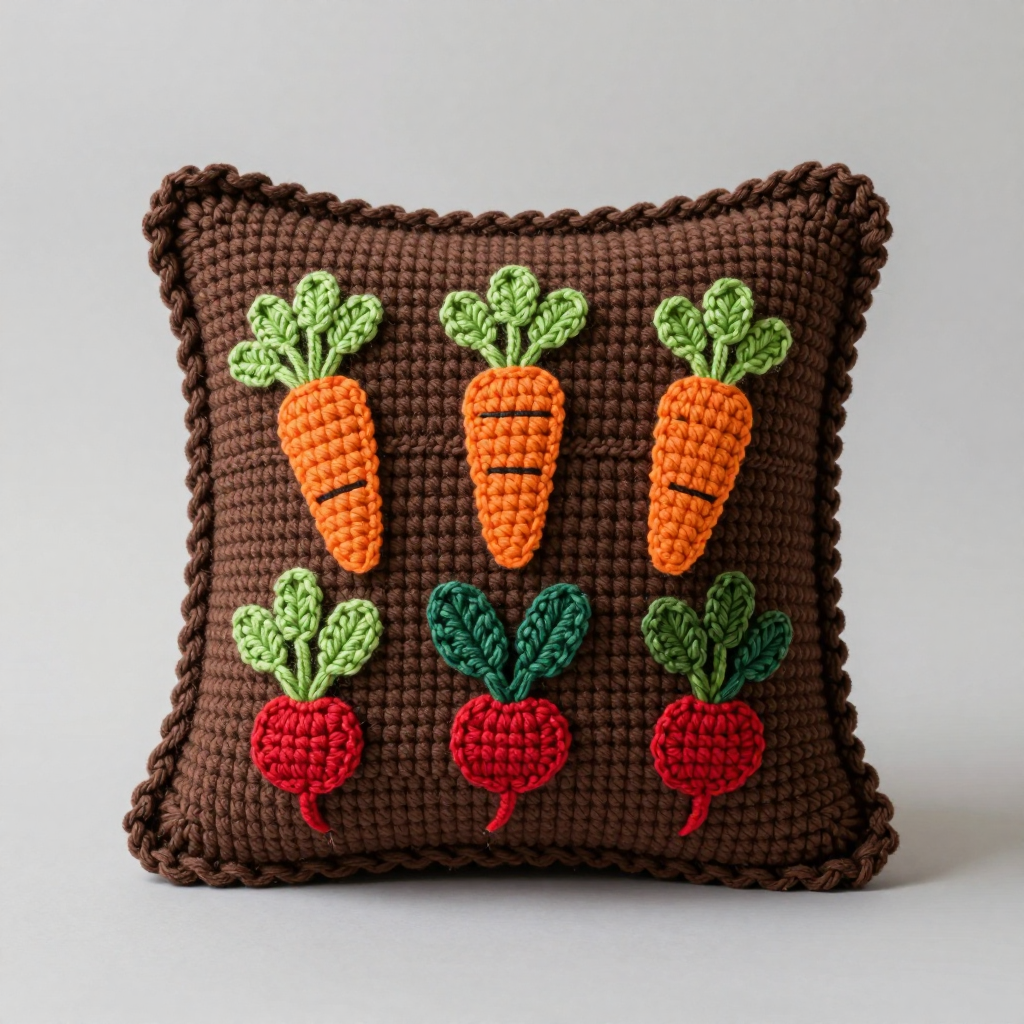The Garden Plot Veggie Patch Pillow Free Pattern