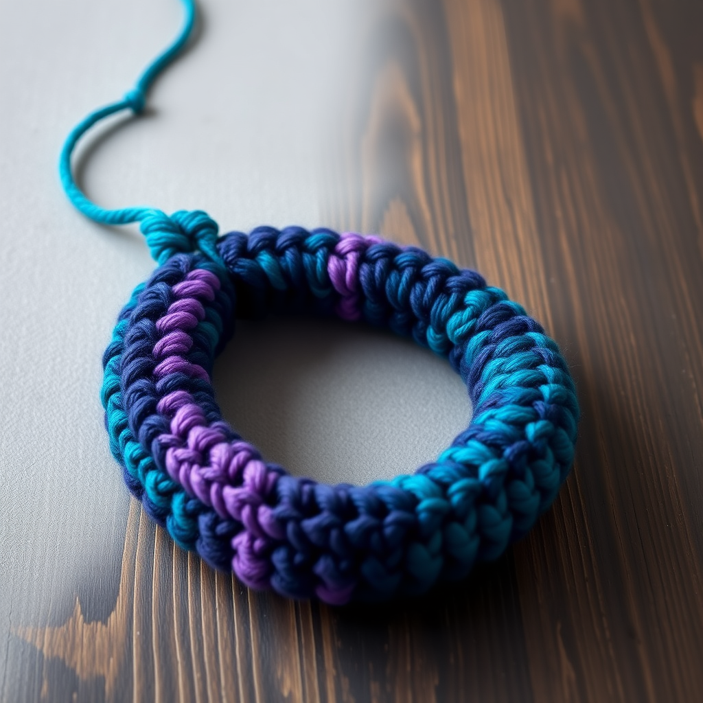 Aurora Borealis Chunky Crochet Necklace Free Pattern