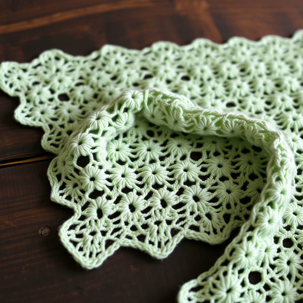 Meadow Breeze Lace Scarf Free Pattern