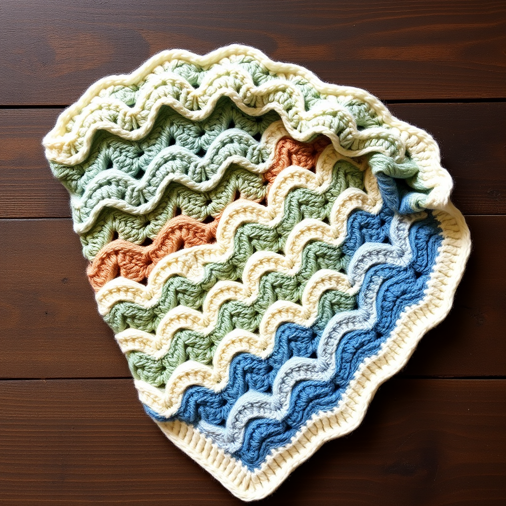 Wandering Waves Baby Blanket Free Pattern