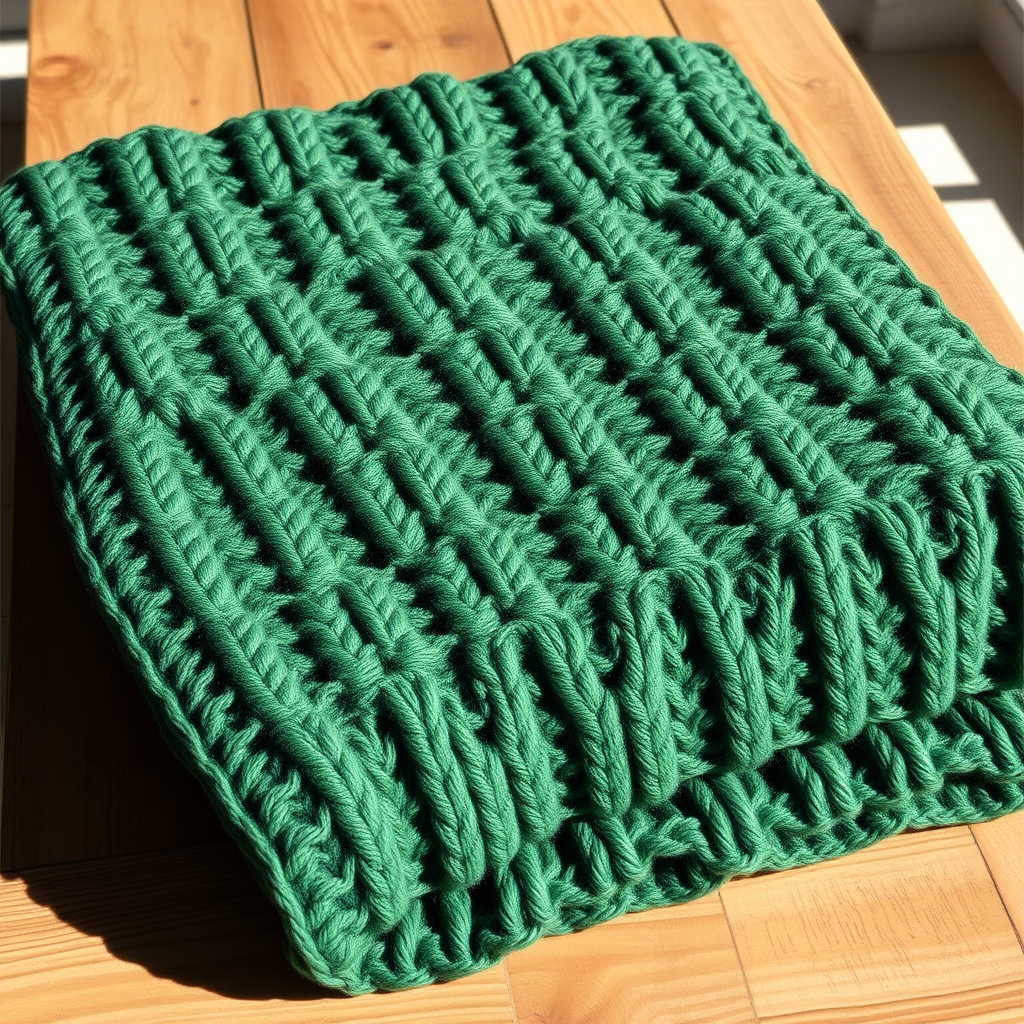 The Enchanted Forest Chunky Knit Blanket Free Pattern