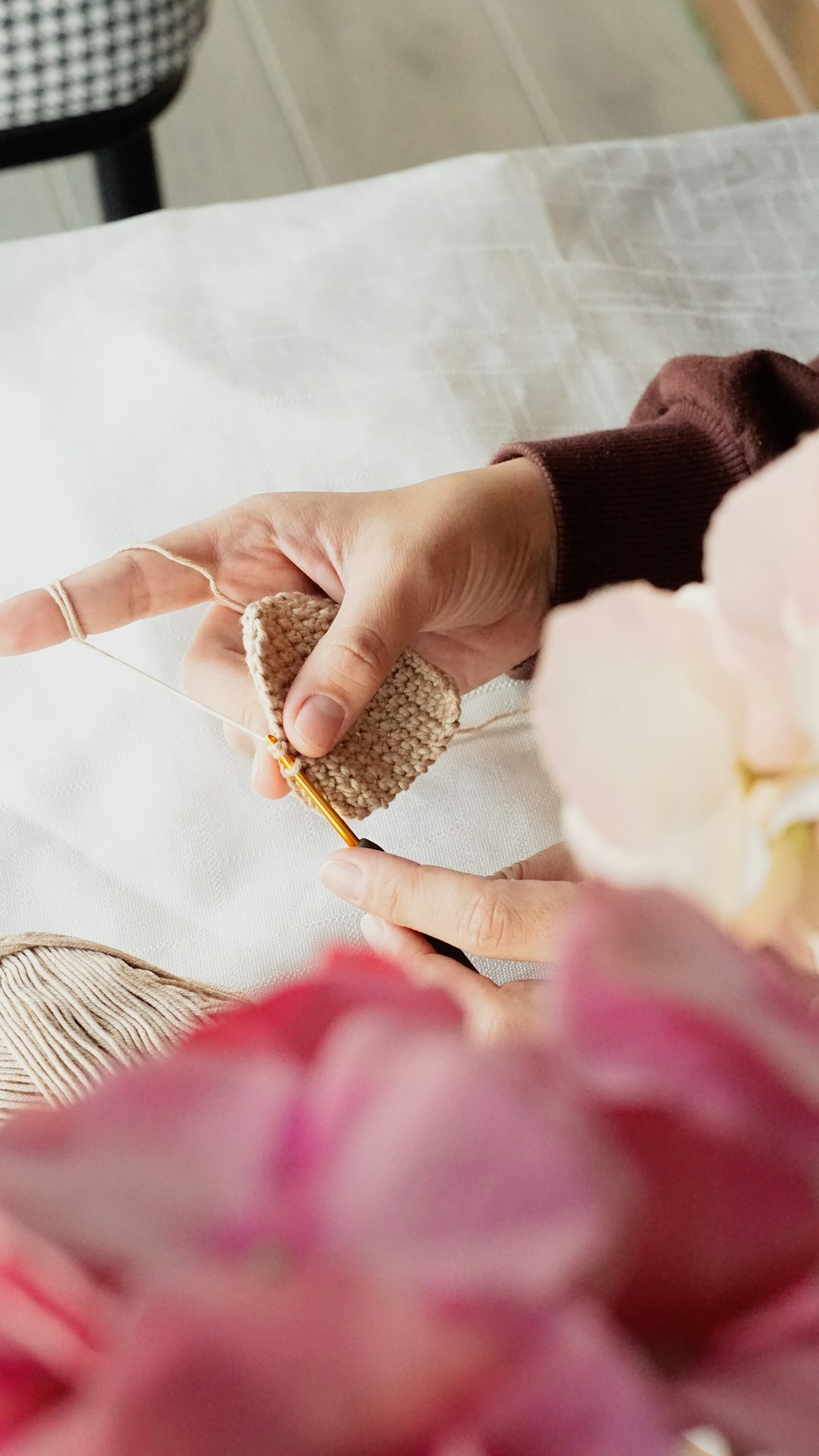 Simple Crochet Half-Circle Coaster
