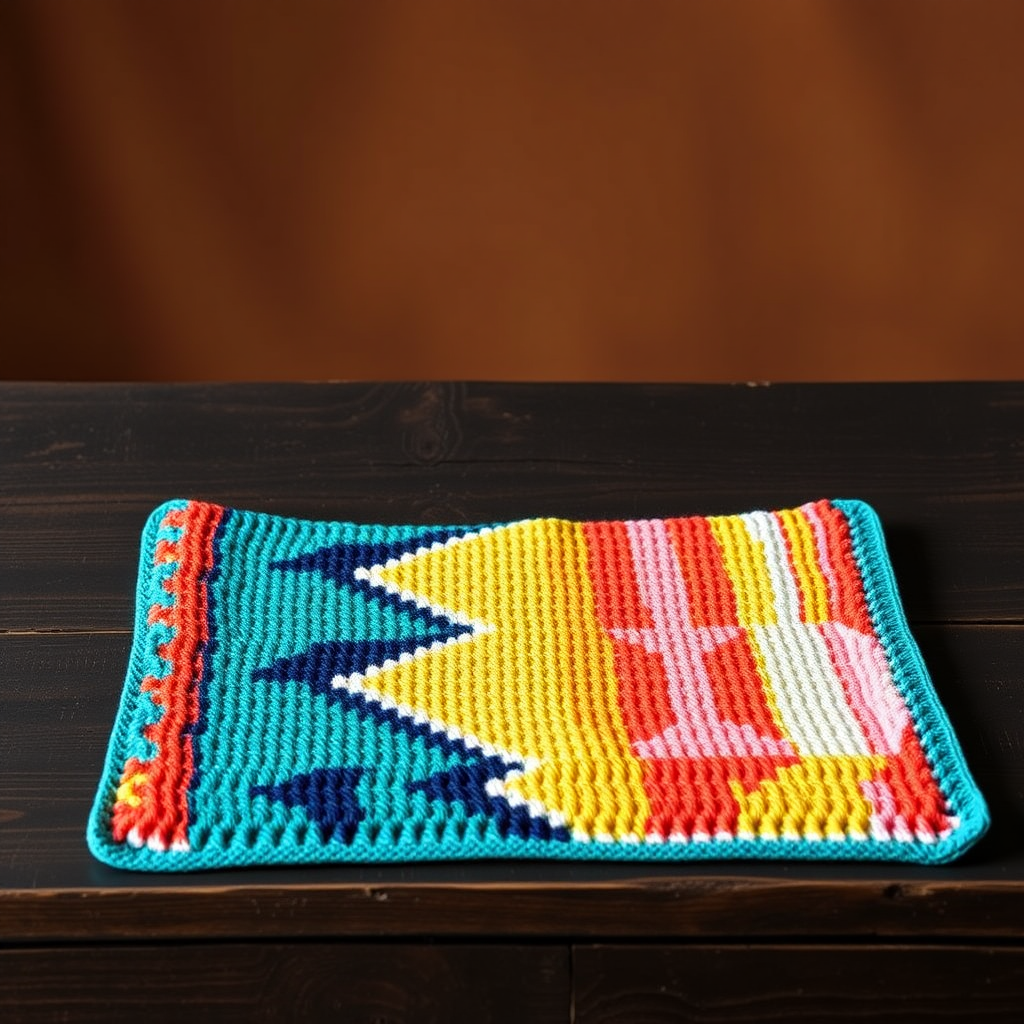 Free Pattern: The Geometric Kaleidoscope Hand Towel