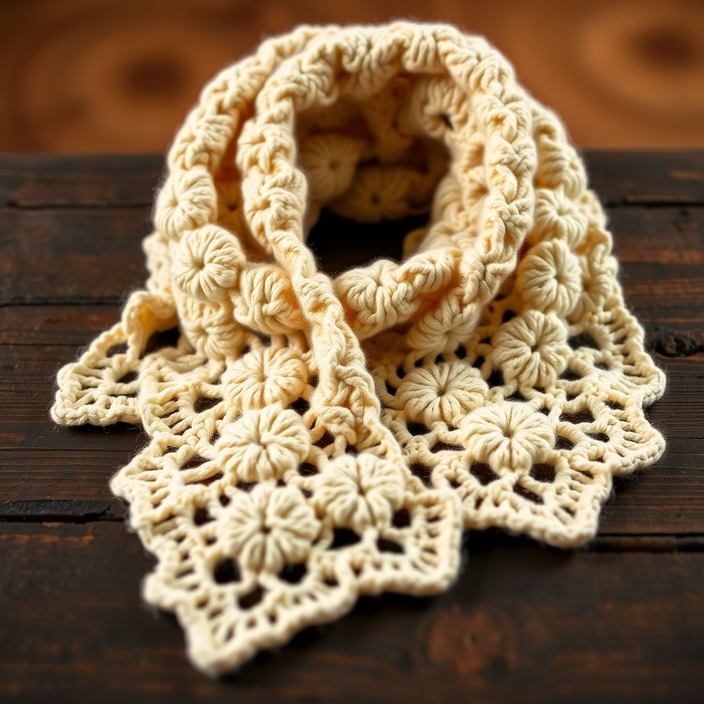 Lacy Pineapple Cascade Scarf Free Pattern
