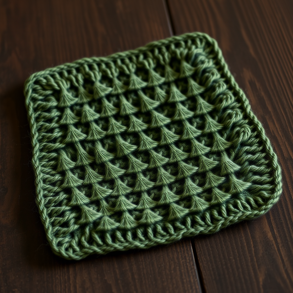 Whispering Pine Forest Washcloth Trio Free Pattern