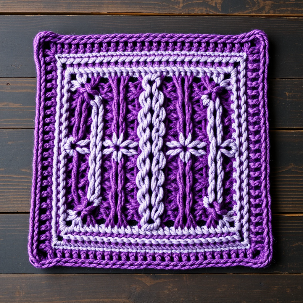 SmoothFoxs Amethyst Square 12x12 Free Pattern