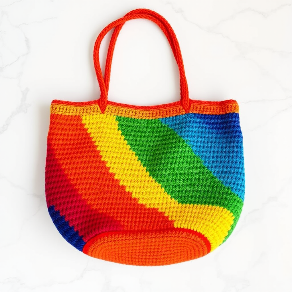 The Boho Rainbow Market Bag Free Pattern