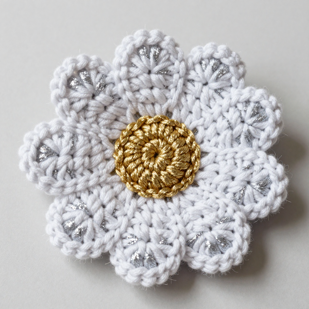Free Pattern: Frosted Petal Sparkle Blossom