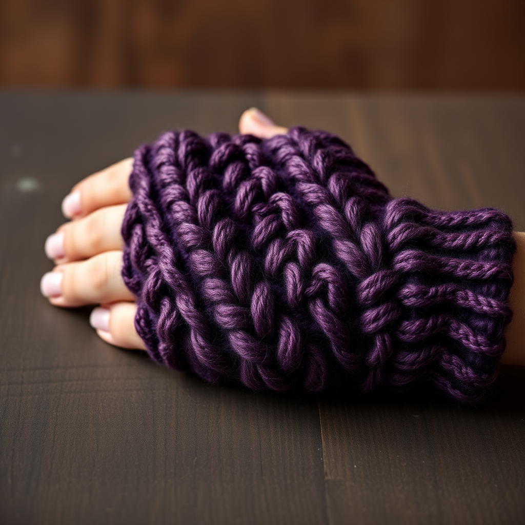 The Velvet Dusk Fingerless Gloves Free Pattern – Knit a Plush Ribbed Twilight Glove