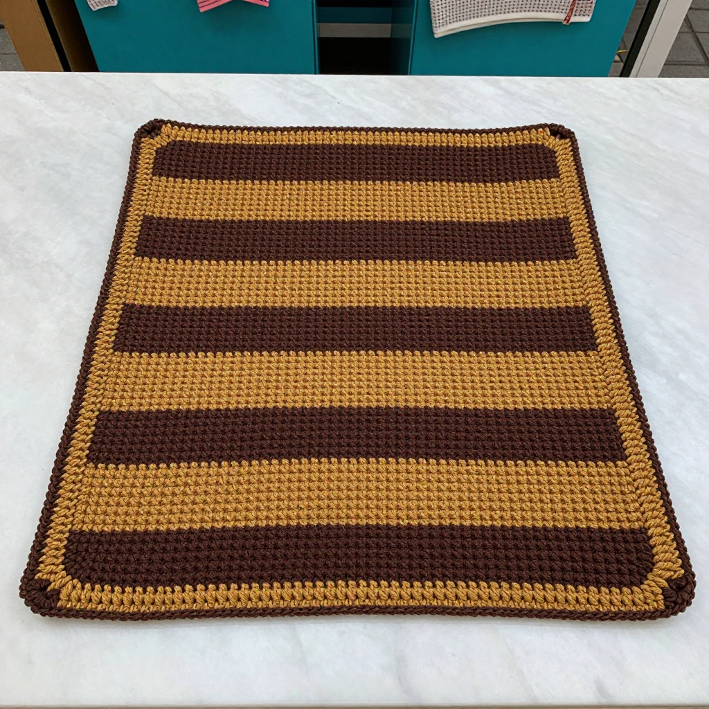 Chocolate Bar Stitch Dishcloth Free Crochet Pattern