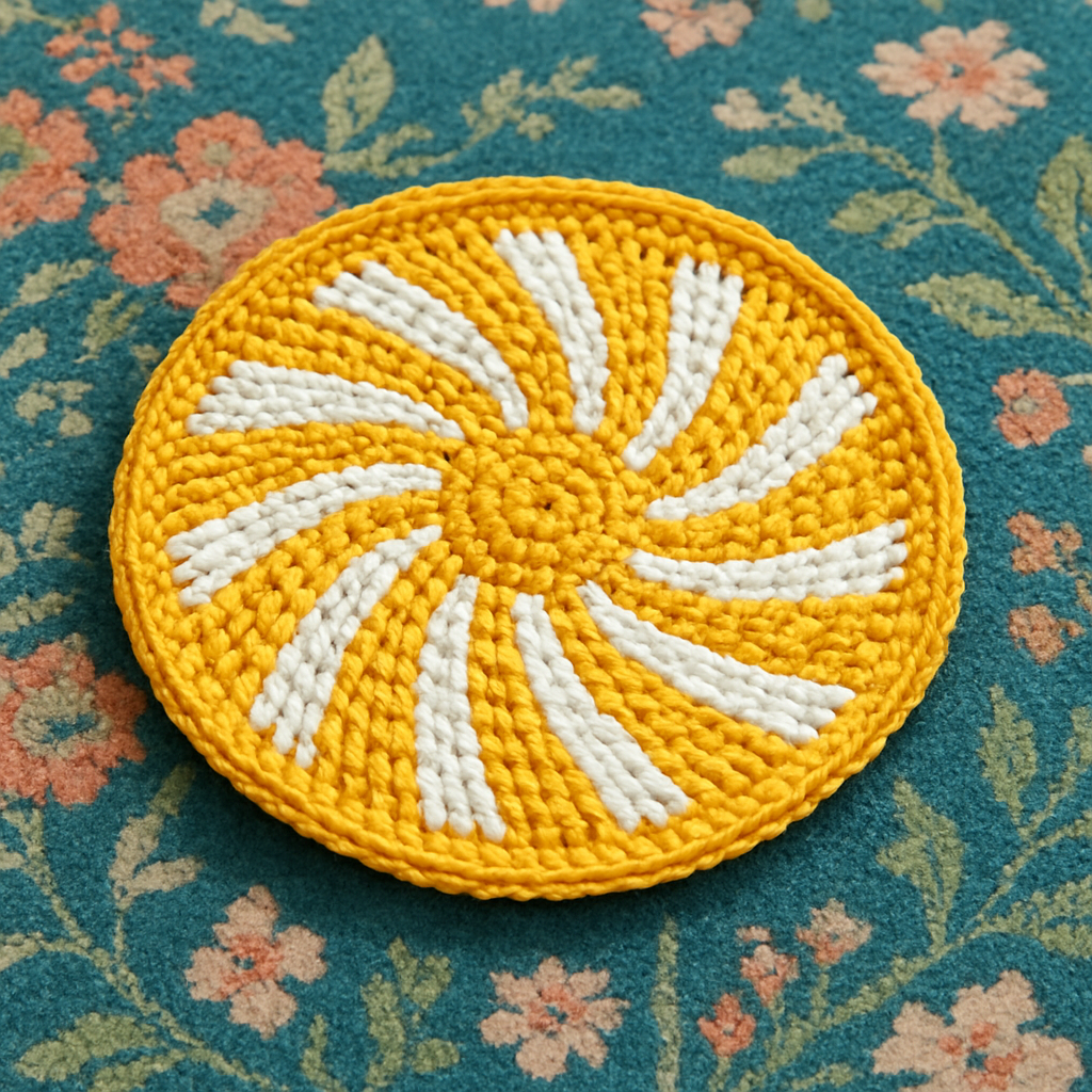 Sunlit Spiral Reusable Cleaning Cloth Free Pattern