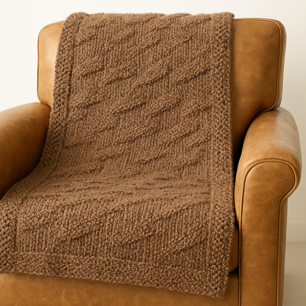Mountain Ridge Textured Throw Free Pattern