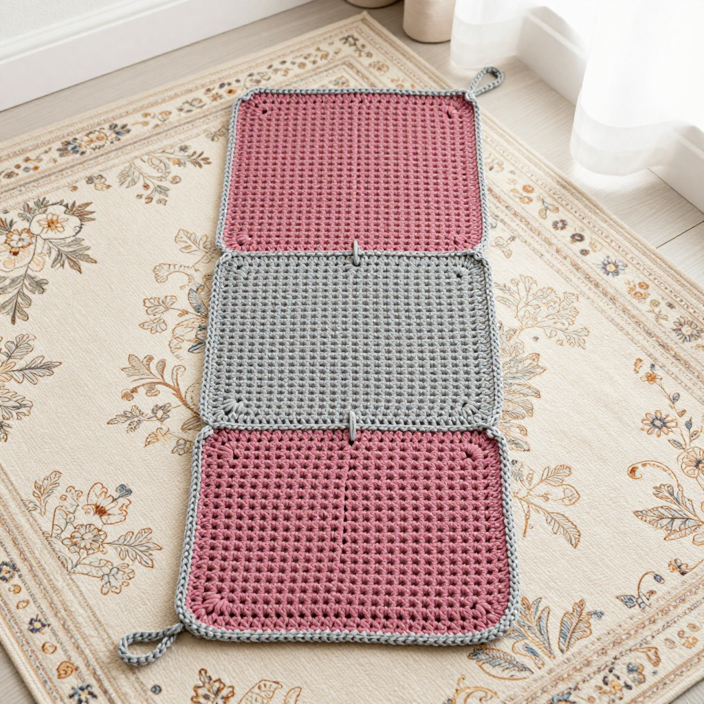 Rose and Grey Swatch Stash Trio Free Crochet Pattern