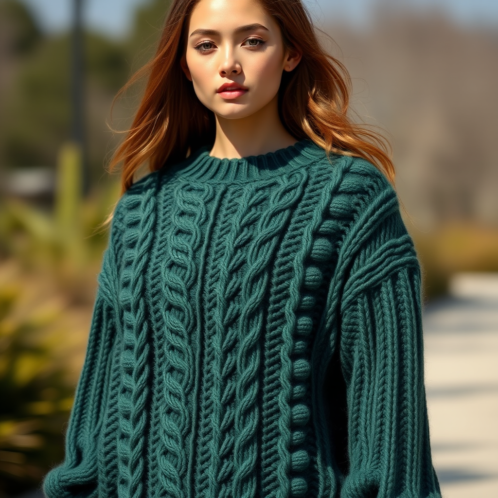 The Textured Terrain Chunky Knit Sweater Free Pattern