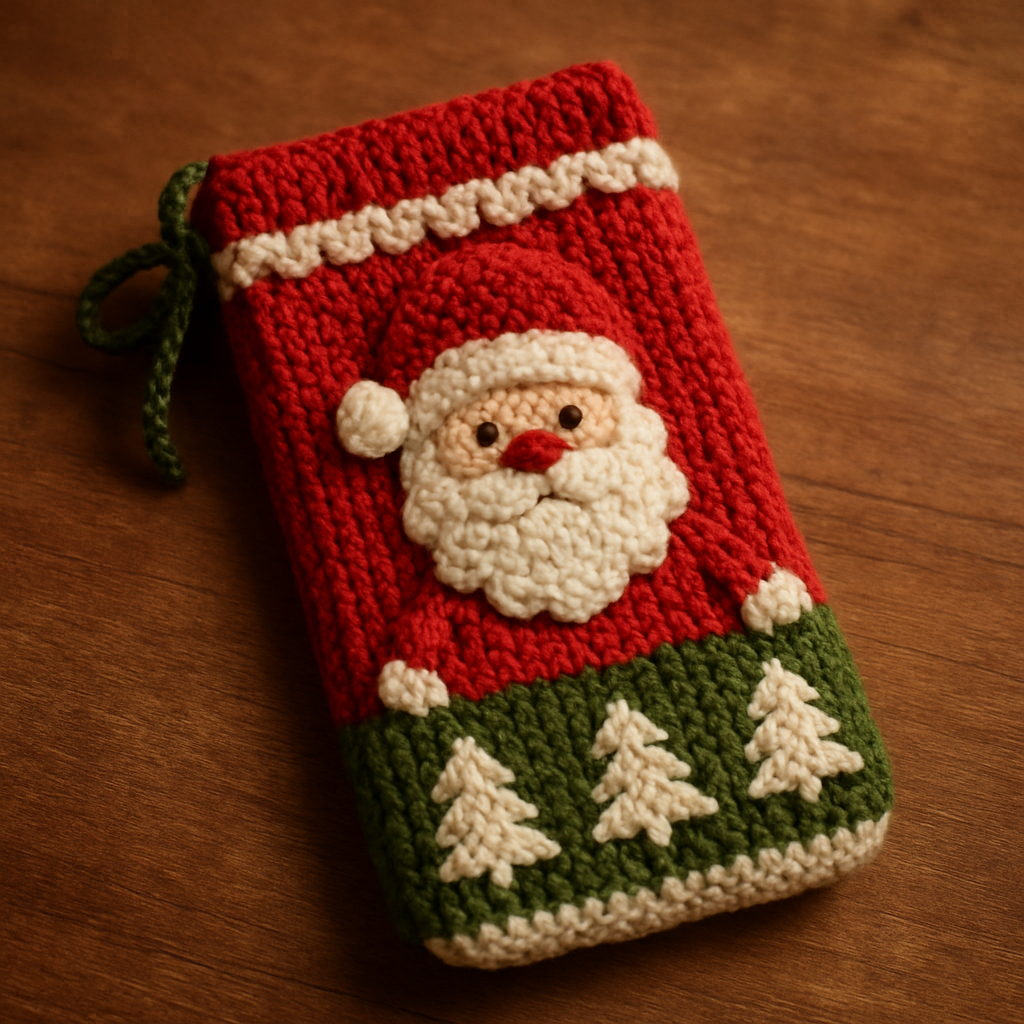 Crochet Whimsical Festive Gnome Mobile Pouch Free Pattern