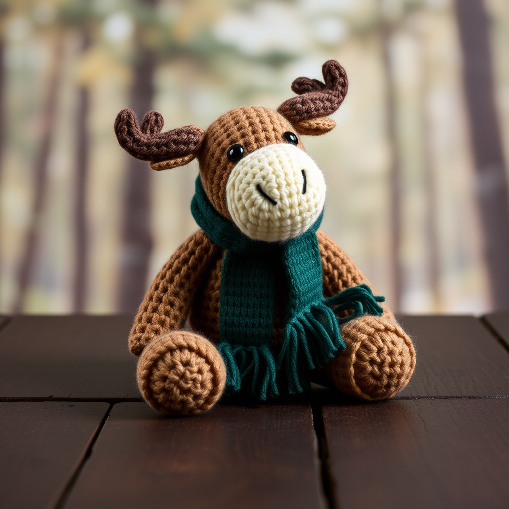 Whispering Pine Moose Amigurumi Free Pattern – A Knitted Forest Guardian