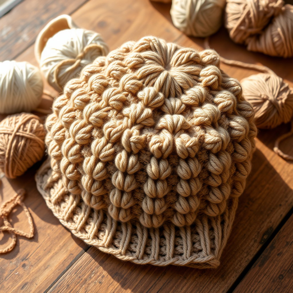The Cozy Puff Stitch Beanie Free Pattern